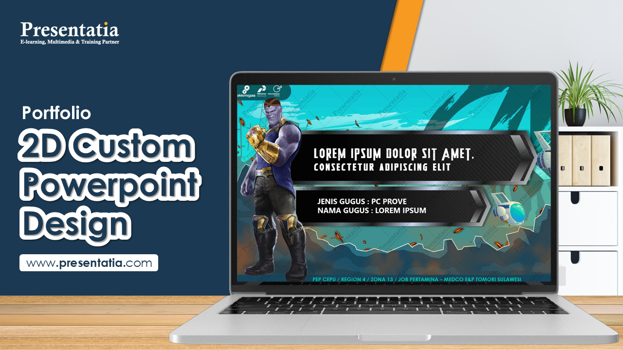 2D Custom Design Presentation - Thanos by Presentatia.com